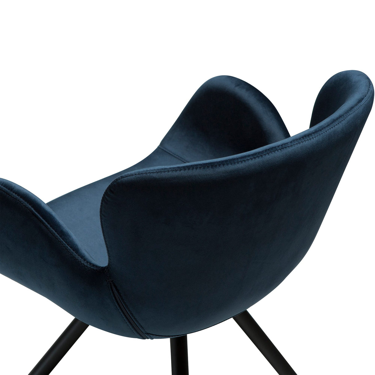 Gaia Stol Midnight Blue Velvet, Black