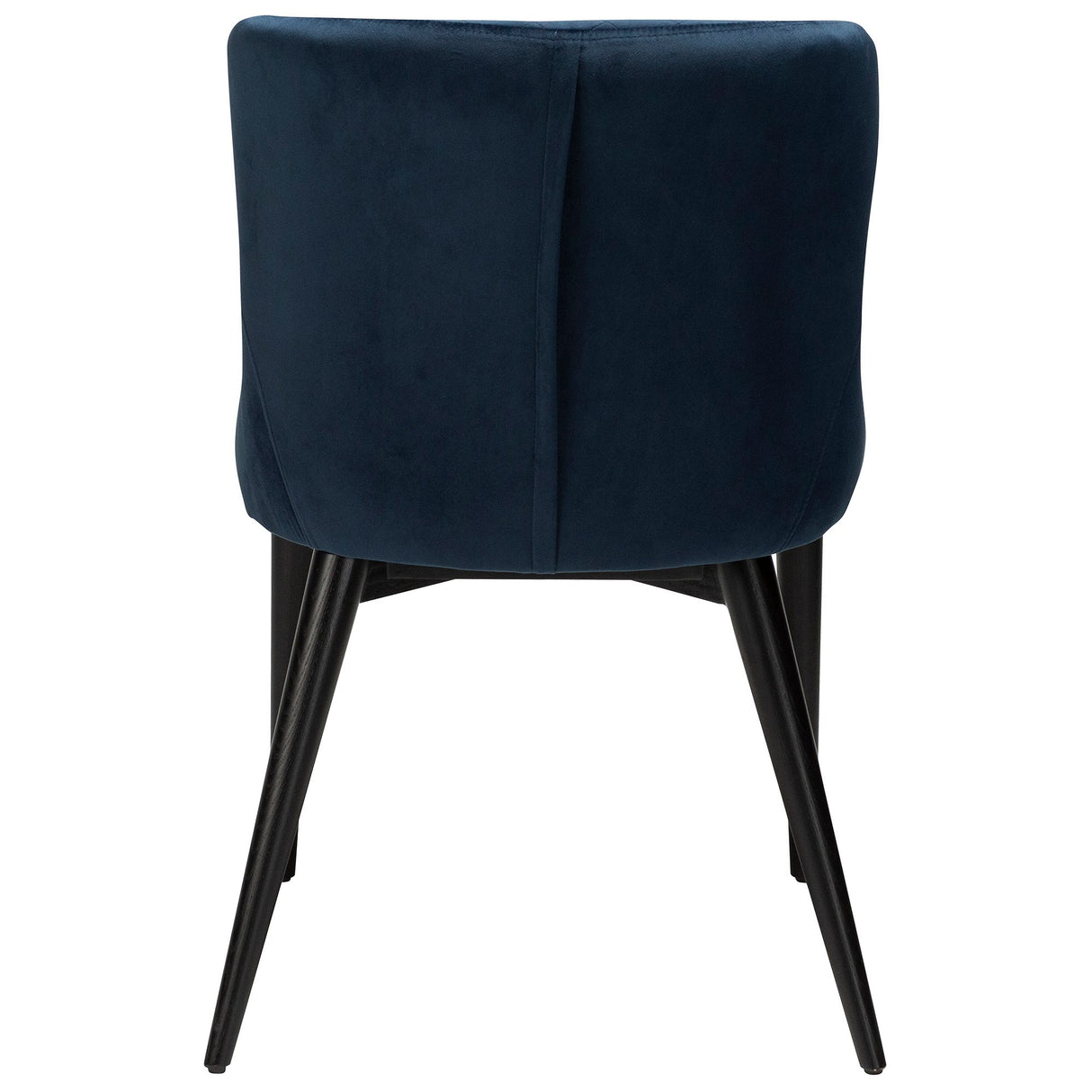 Vetro Stol Midnight Blue Velvet, Black Oak