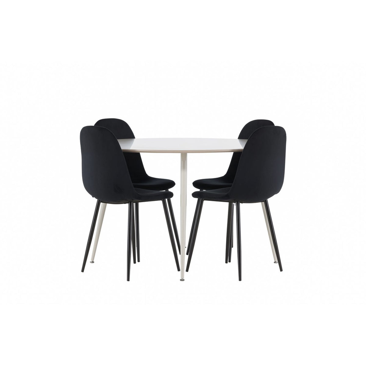 Plaza, Polar Rund matgrupp Svart, Beige, ⌀120
