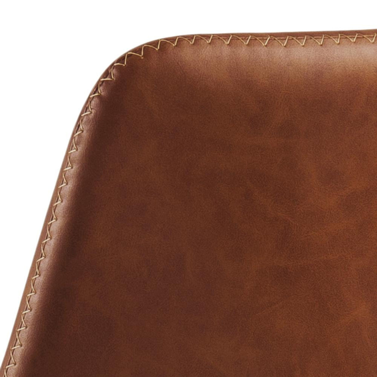 Mathilde Barstol Hög PU Retro Konjak