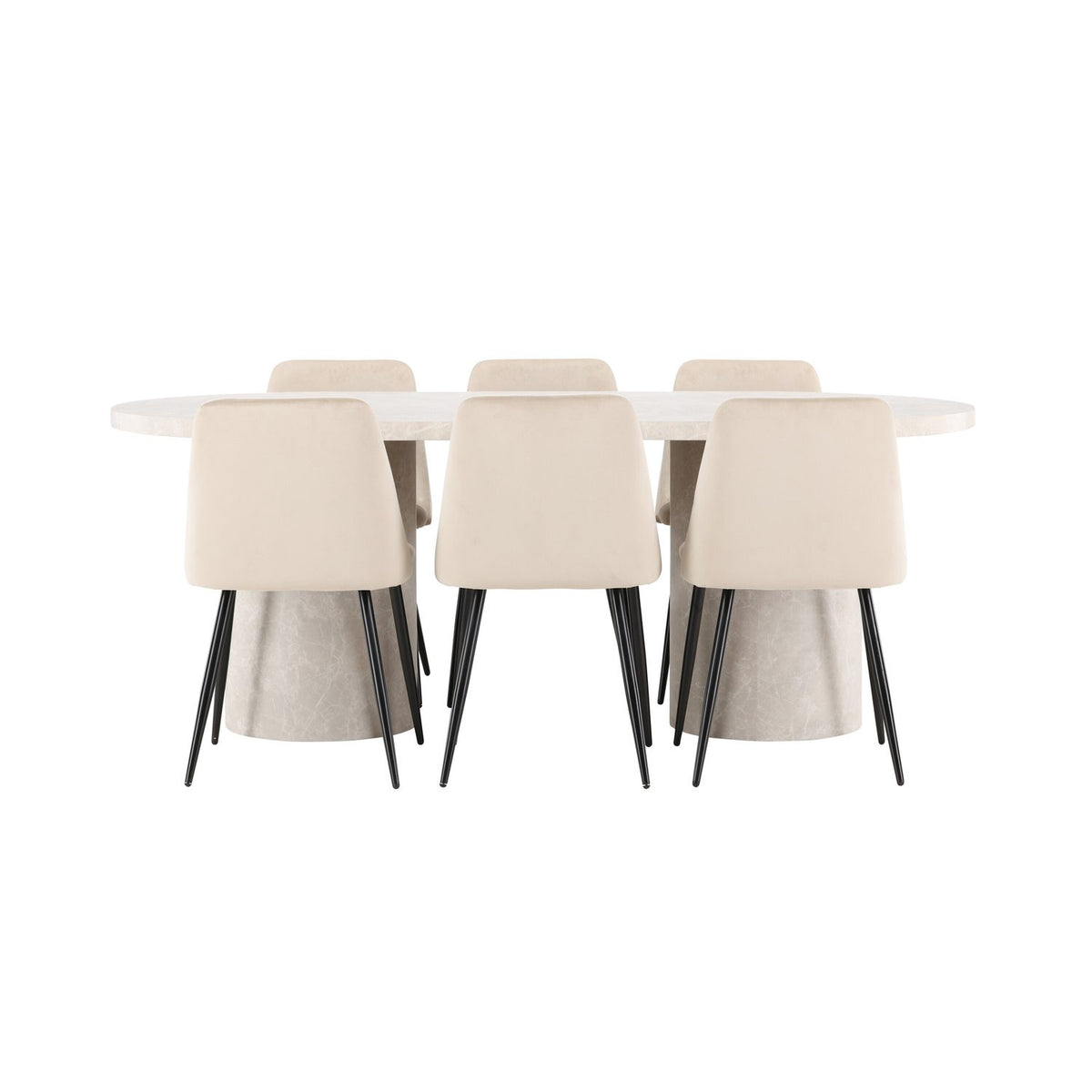 Narvik, Night Oval matgrupp Beige, Svart, Beige, 200 x 100
