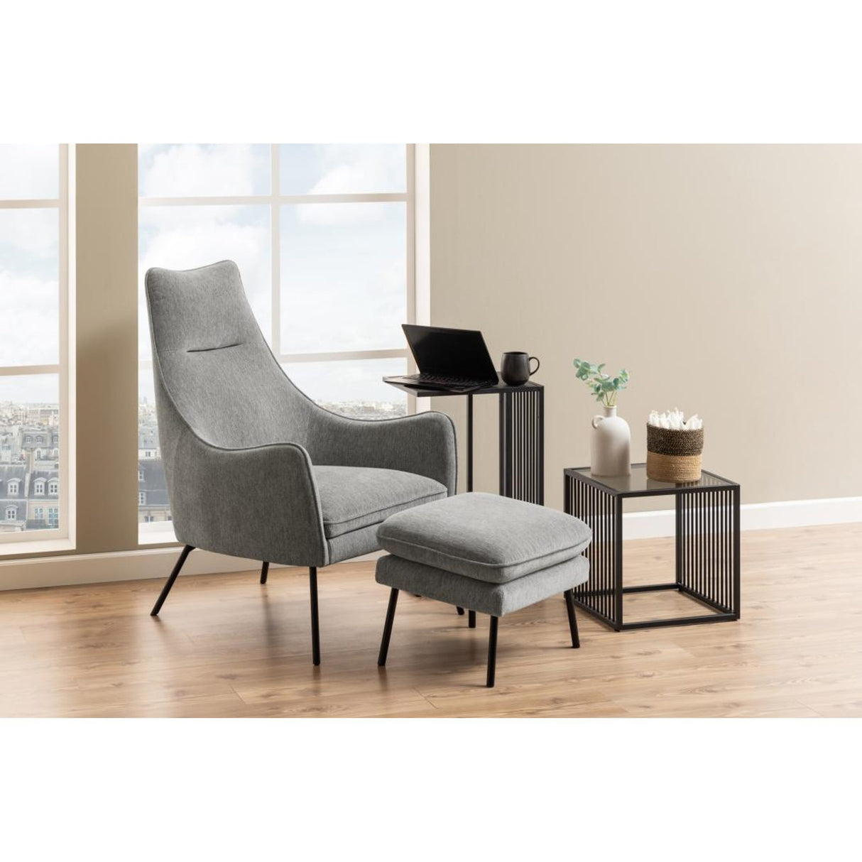 Auxerre Sidobord 40x40x40 cm Härdat glas