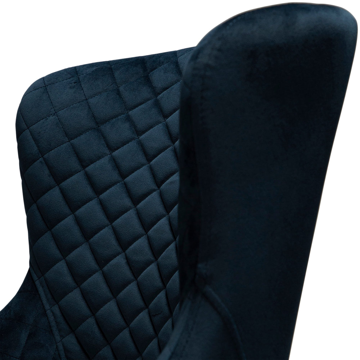 Vetro Stol Midnight Blue Velvet, Black Oak