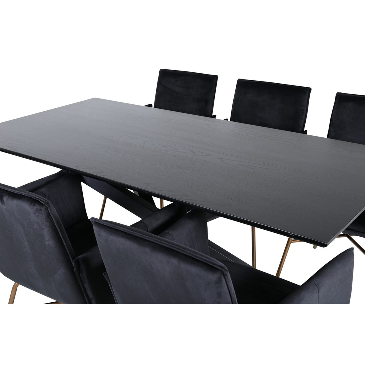 Piazza, Petra Rektangulär matgrupp Svart