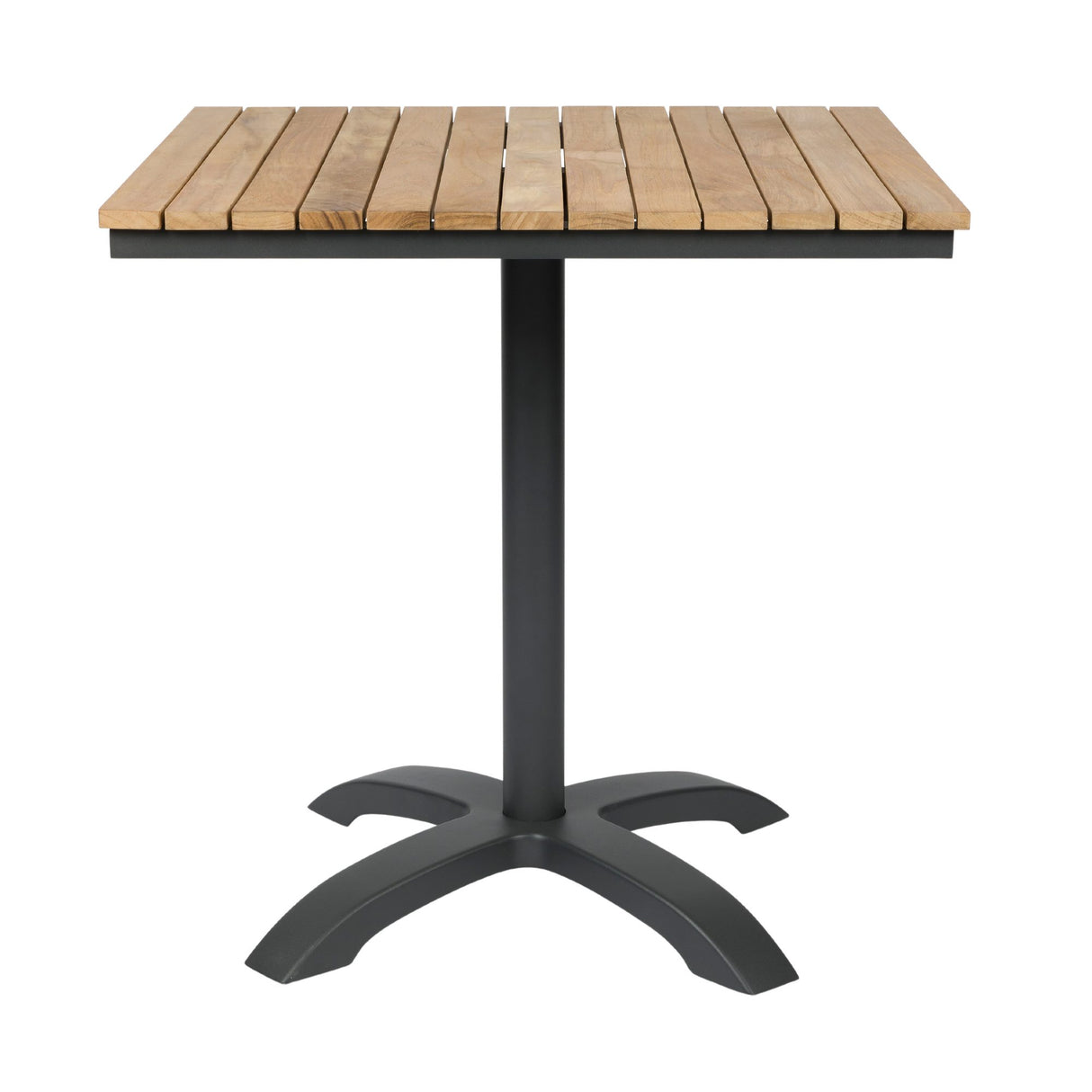 Mood Cafébord 70x70 cm i Teak/Antracit Aluminium