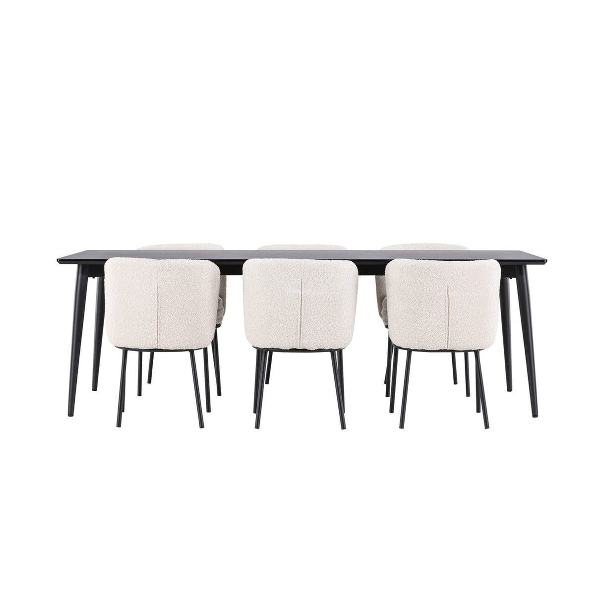 Ellis, Agnes Rektangulär matgrupp Svart,Vit, Svart, 230 x 85