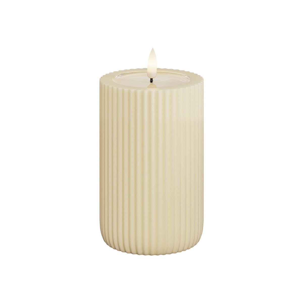 Unique led blockljus stripe cream LED-blockljus 8x12,5 cm