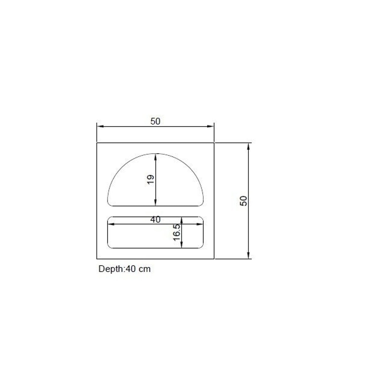Graz (50 x 40 cm) Nattduksbord Vit