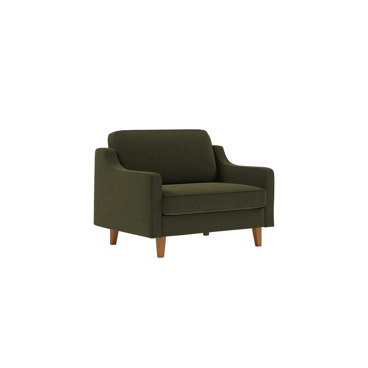 Oslo Loveseat (115 x 84 x 87 cm) 1-sitssoffa Olivgrön valnöt