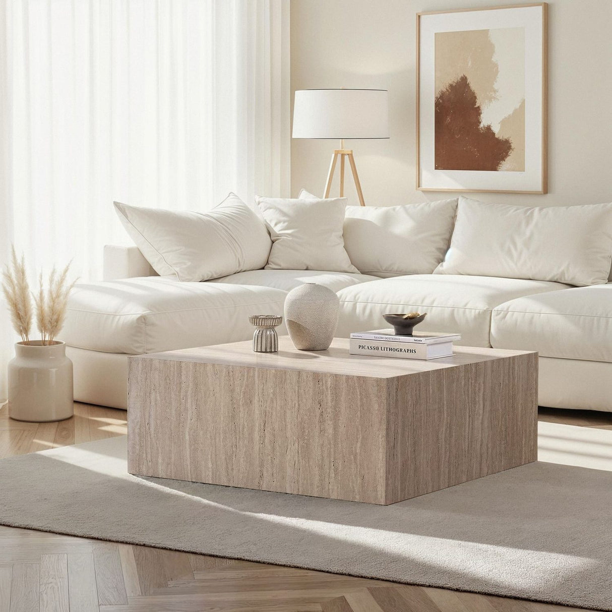 Crystal Soffbord Travertine