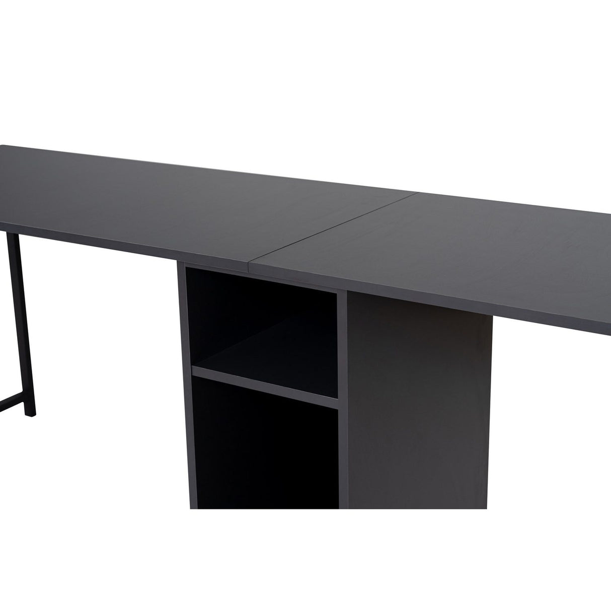 Gaborone dubbel studie-/skrivbord (240 x 74 x 60 cm) Skrivbord för studier Antracit Svart