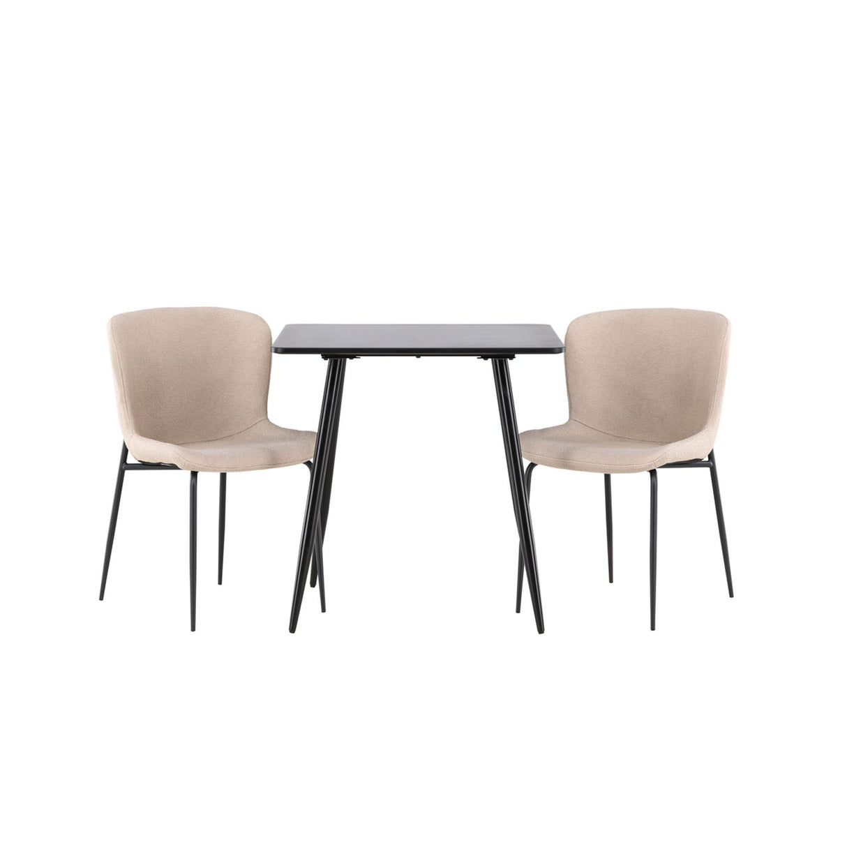 Polar, Modesto Rektangulär matgrupp Beige, svart, Svart, 75 x 75