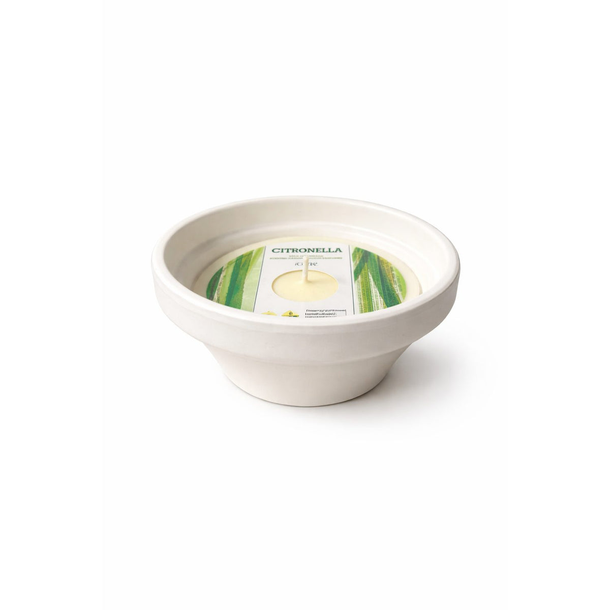 Citronella i Terrakottaskål Doftljus Vit, 55x120 mm