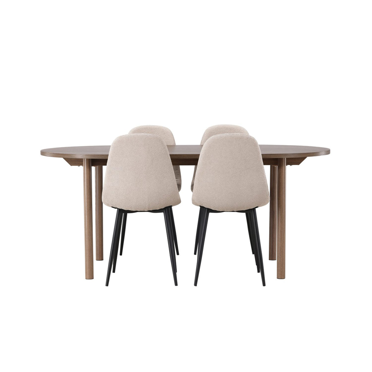 Andy, Polar Oval matgrupp Beige,Svart, Natur, 180 x 90