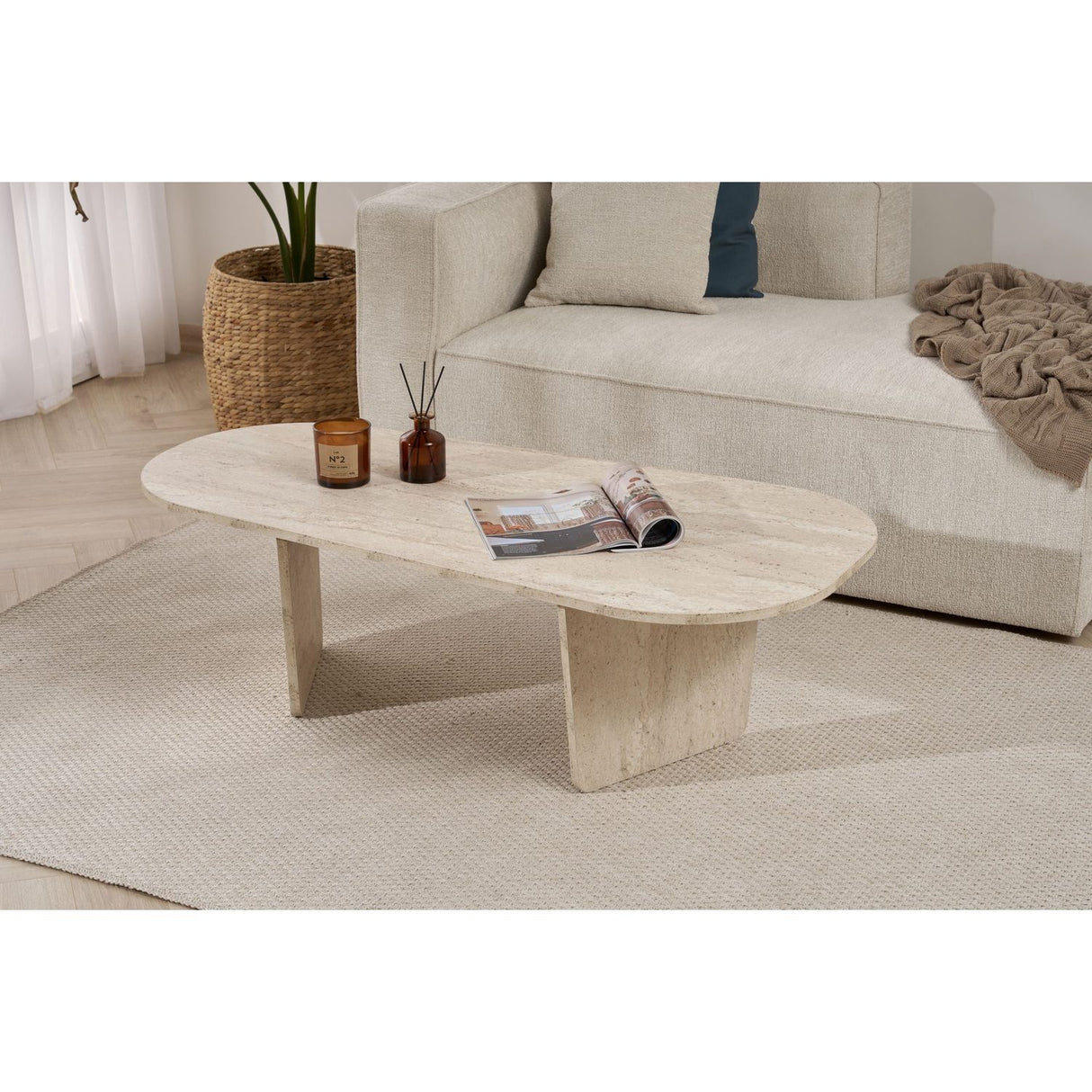 Misty Soffbord Travertine