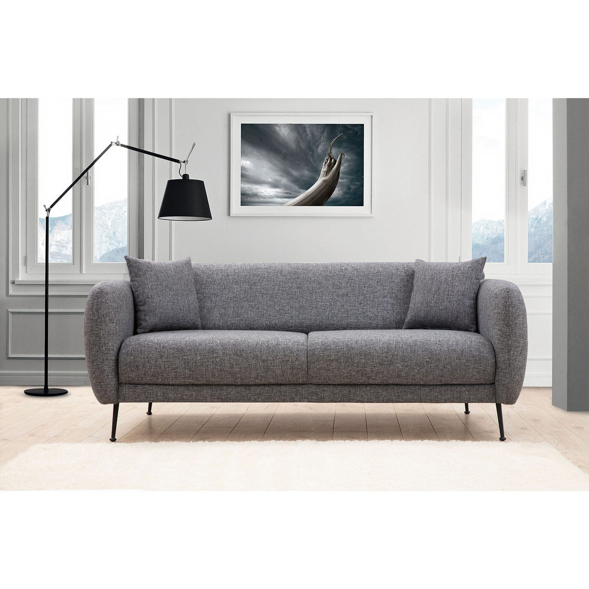 La Paz (214 x 98 x 85 cm) 3-sits bäddsoffa Grå