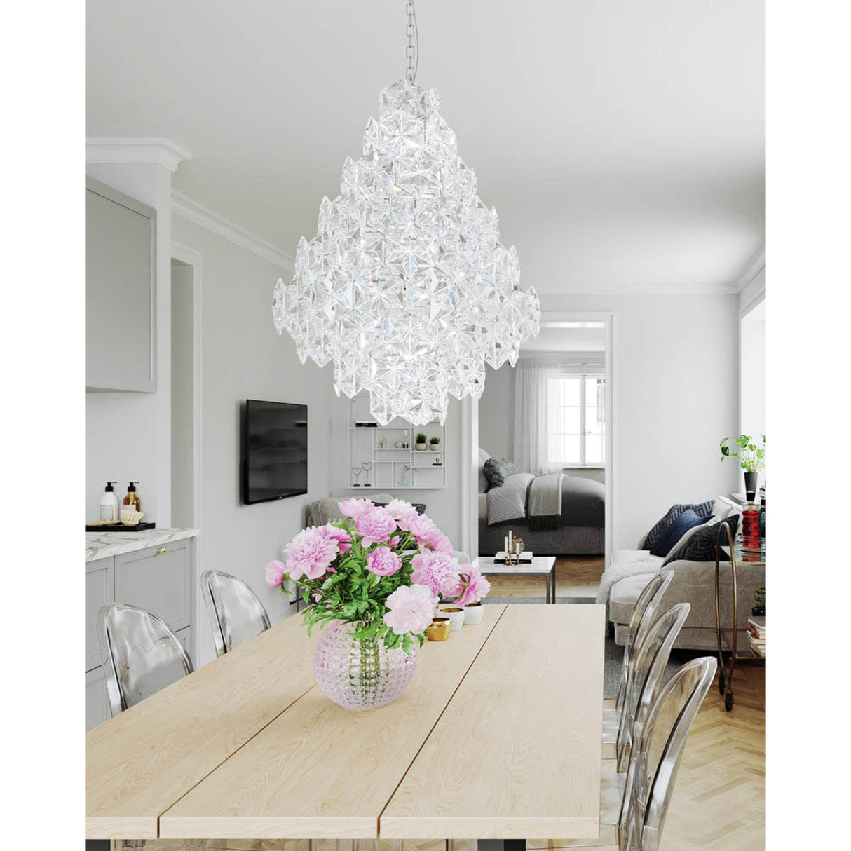 Monarque Grande Taklampa Krom