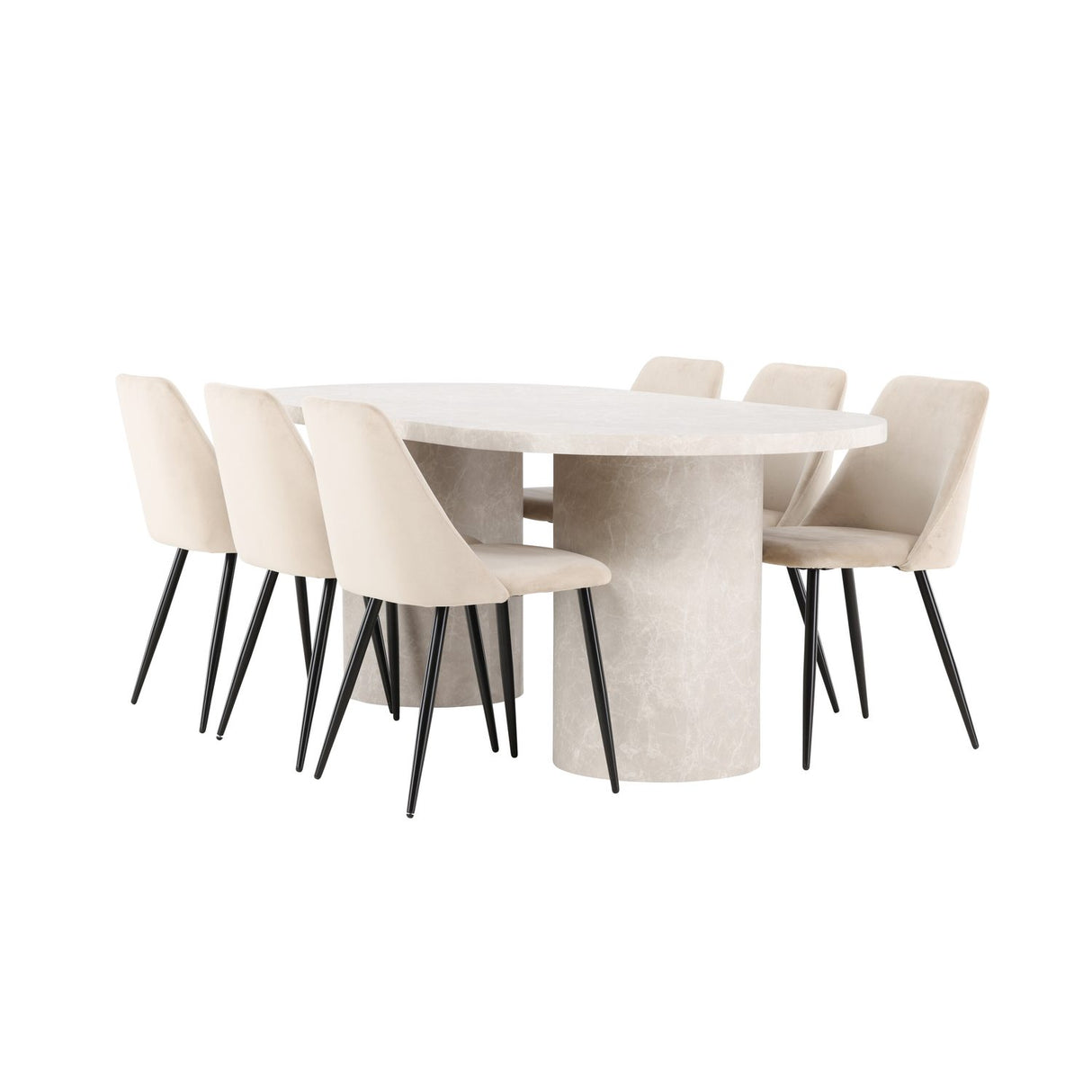 Narvik, Night Oval matgrupp Beige, Svart, Beige, 200 x 100