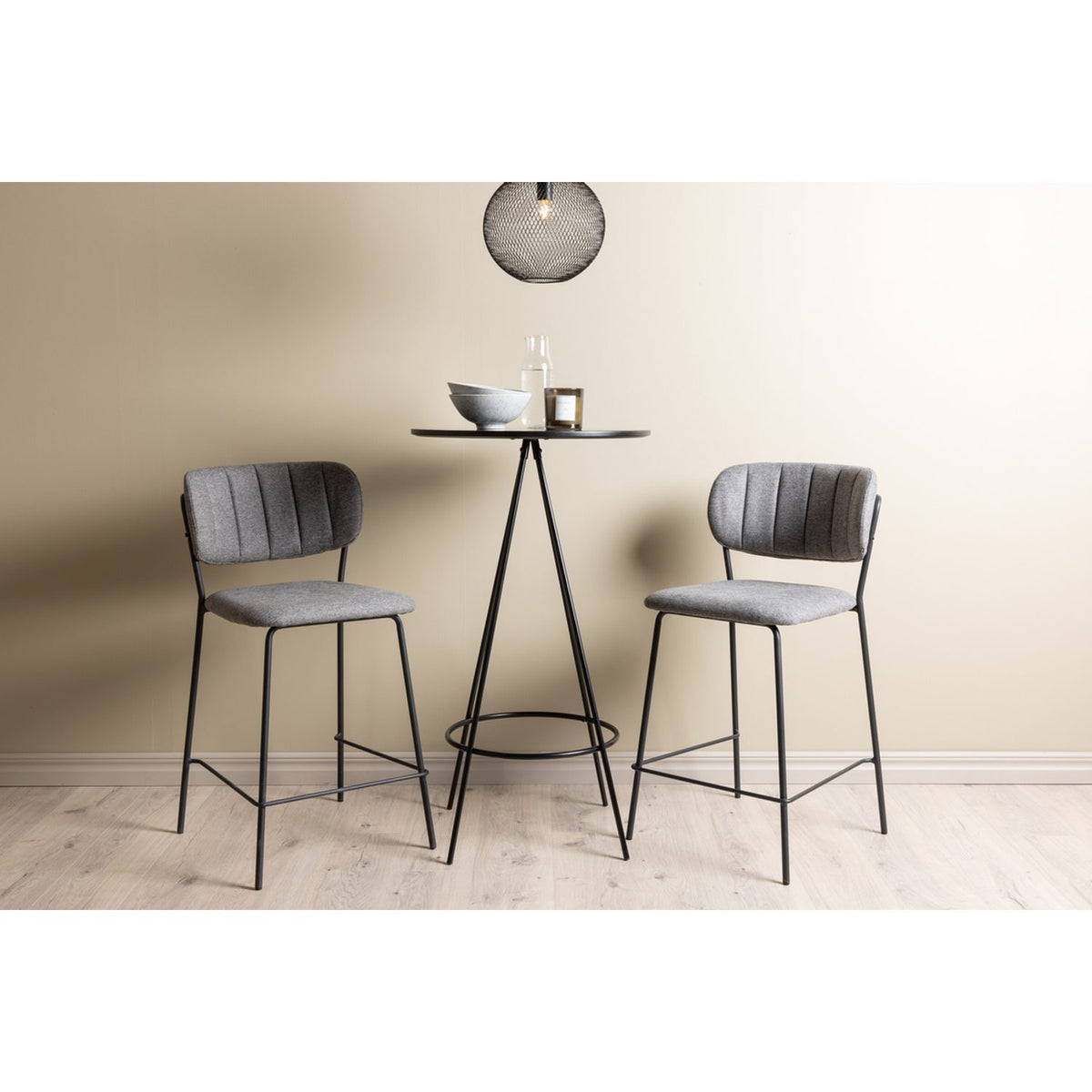 Bistro, Bell Rund matgrupp Svart,Grå, Svart, ⌀60