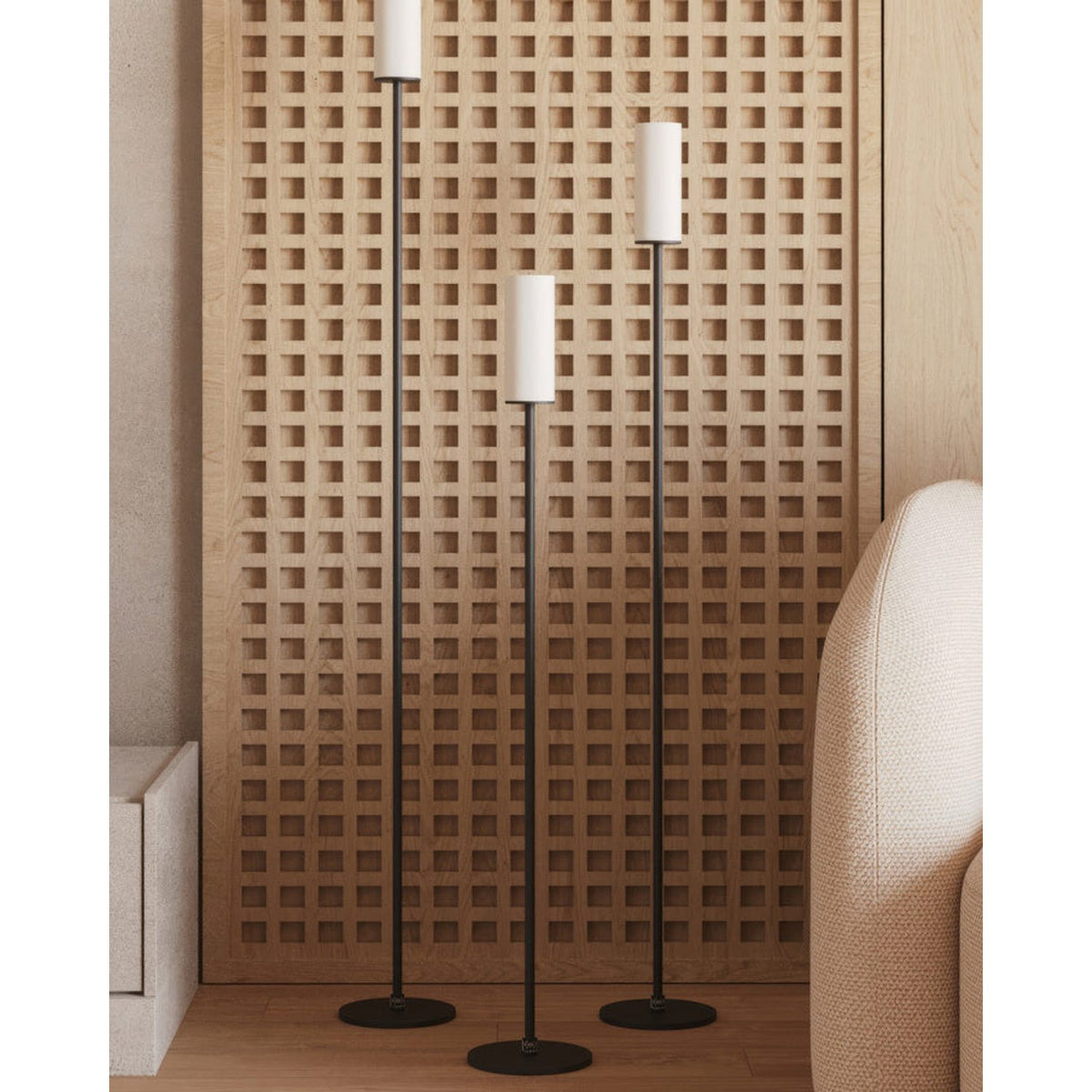 Steel Pillar 100 cm Golvljusstake