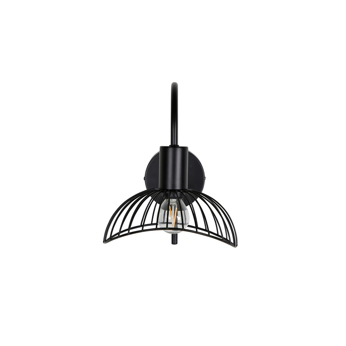 Elsa Vägglampa Svart, U-fäste
