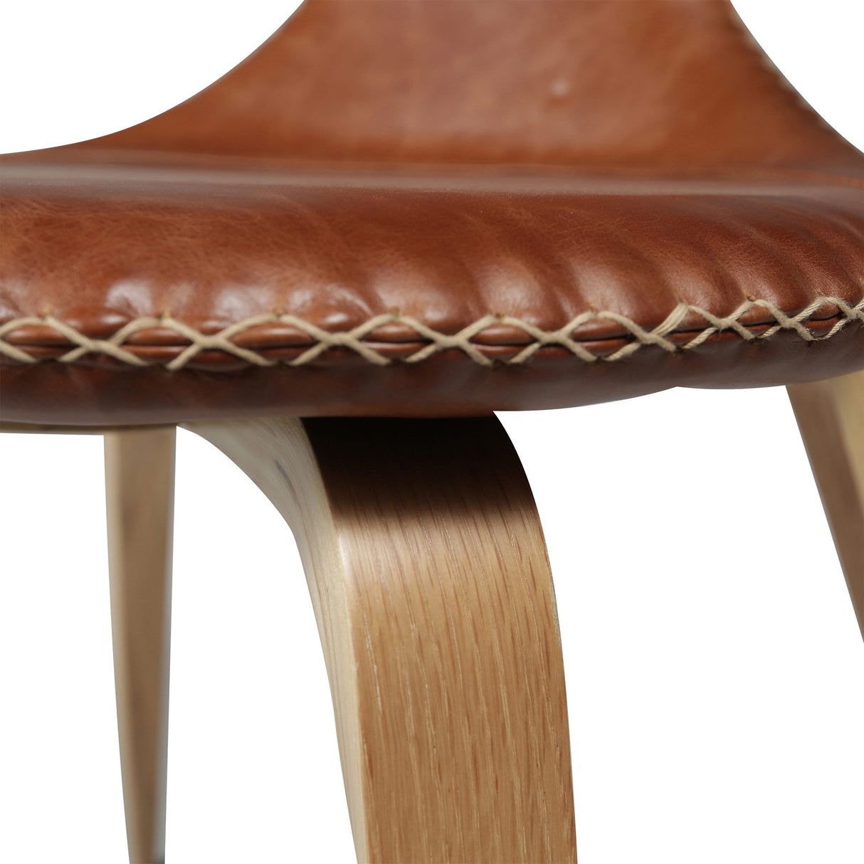 Flair Stol Light Brown Leather, Oak