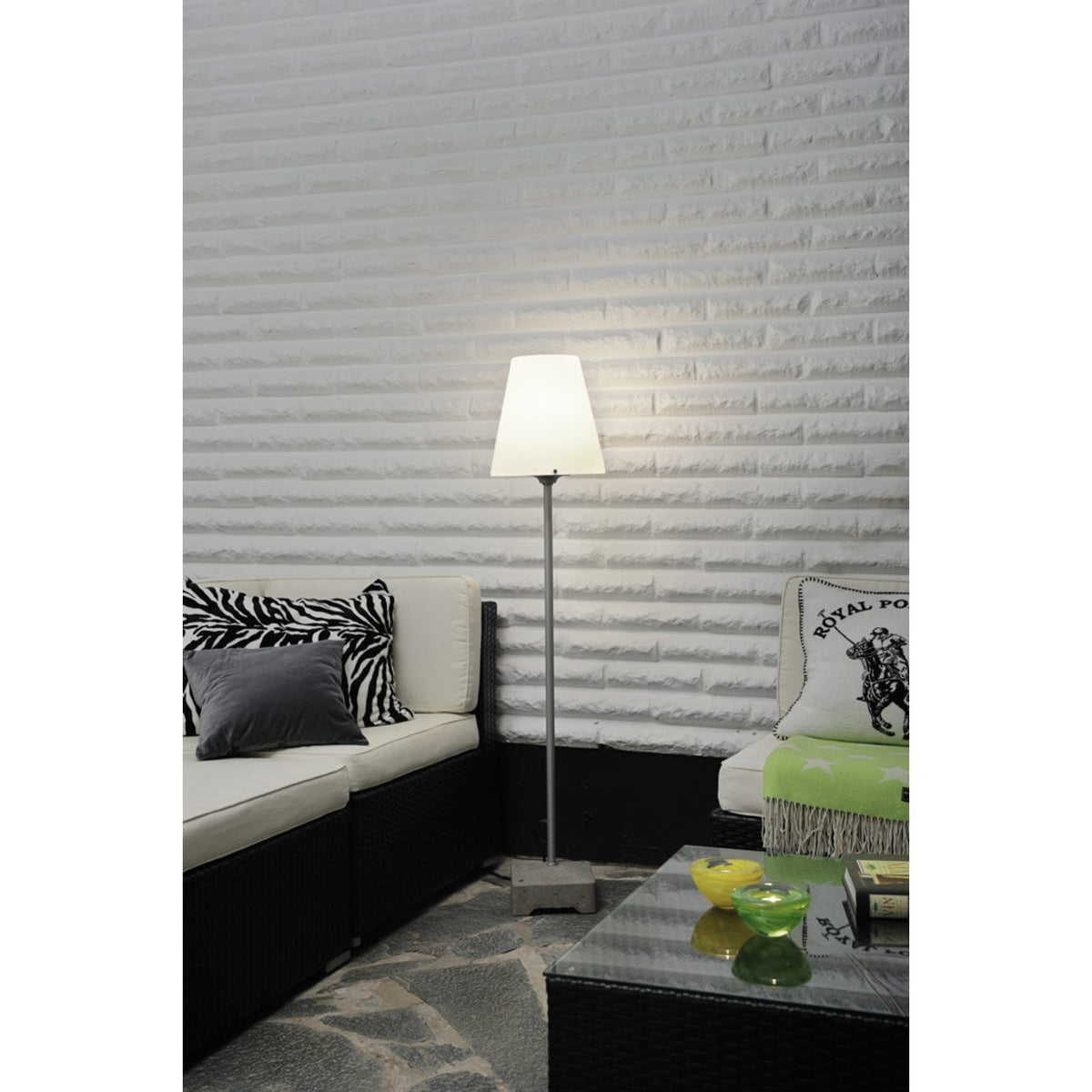Lucca Lounge Golvlampa Ute Hög Grå