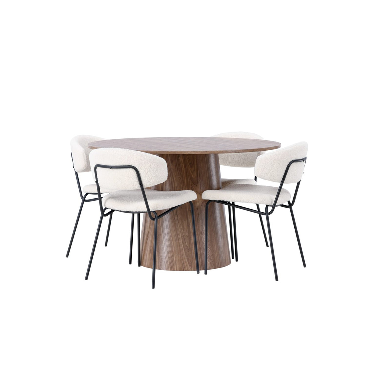 Lanzo, Chico Rund matgrupp Vit, Natur, 4st
