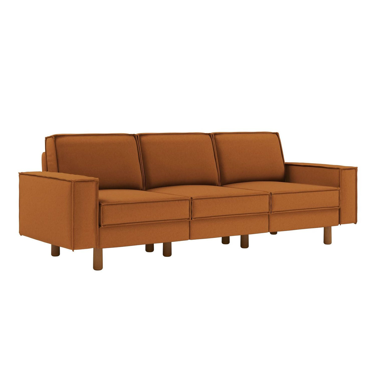Tucson Extra (238 x 89 x 87 cm) 3-sitssoffa Karamell valnöt