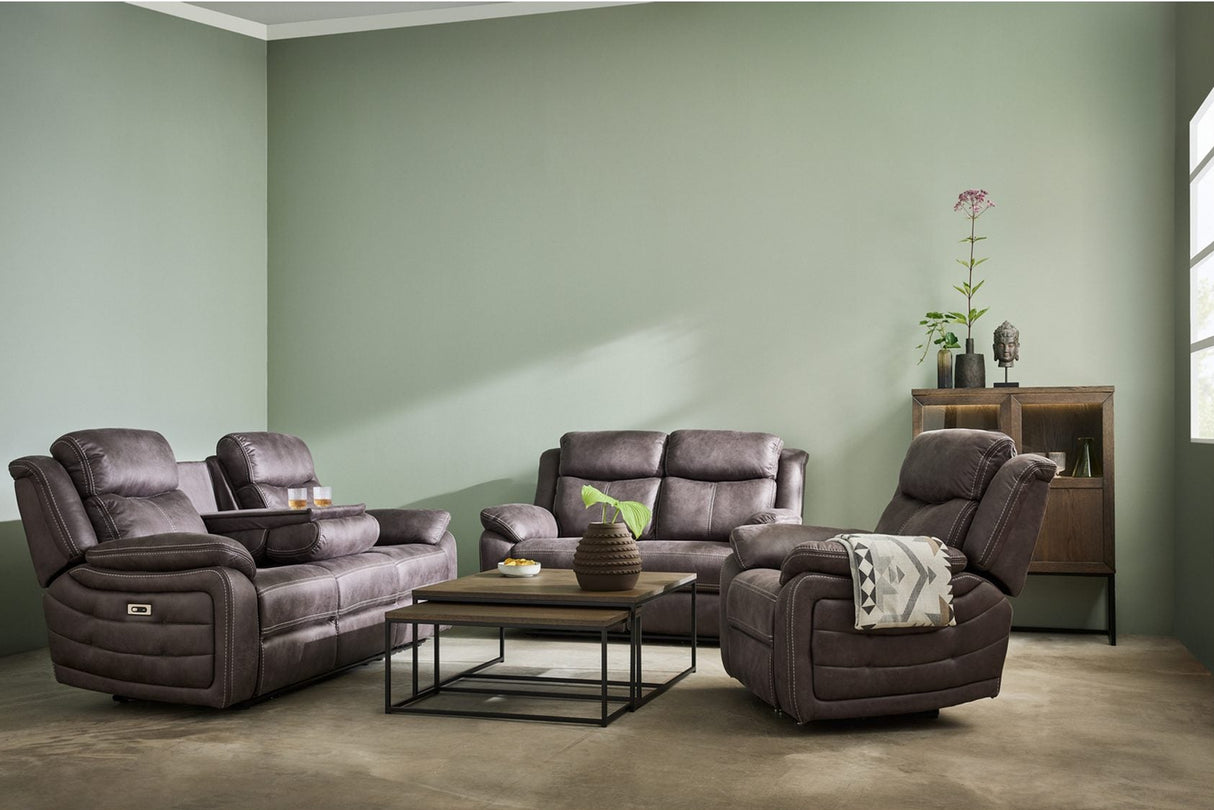 Teddy 2-Sits Reclinersoffa Manuell Brun