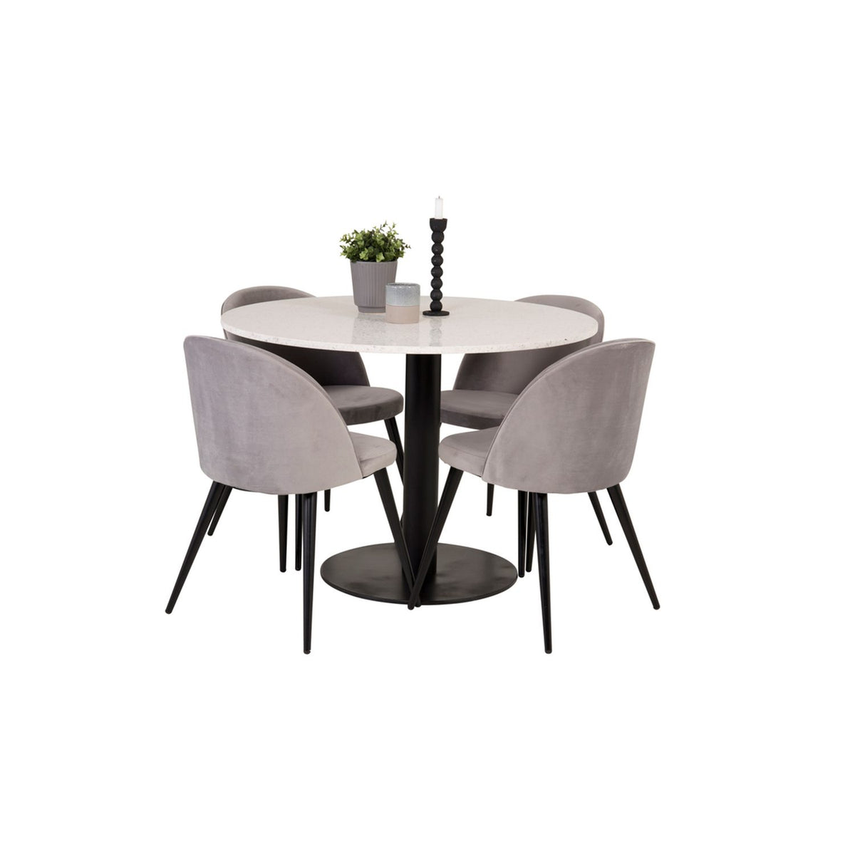 Razzia, Velvet Rund matgrupp Vit