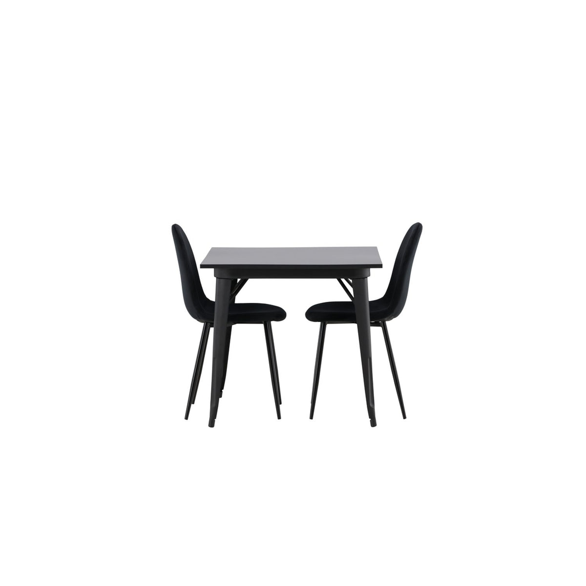 Tempe, Polar Rektangulär matgrupp Svart, Svart, 80 x 80