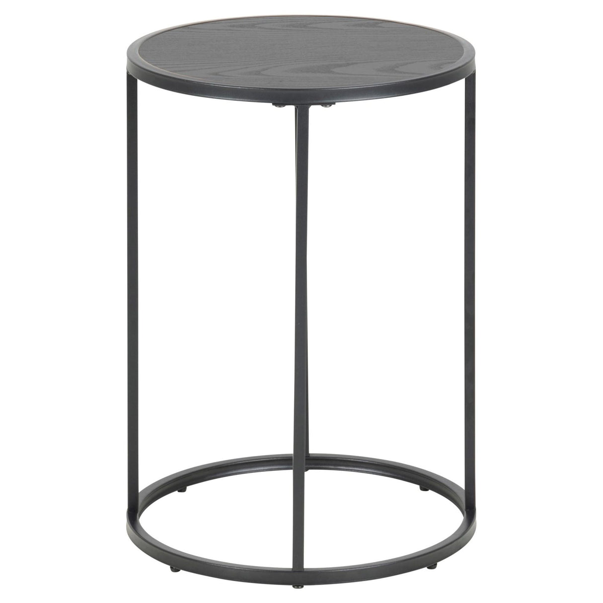 Notting Hill Sidobord Rund 40 cm Svart Ask