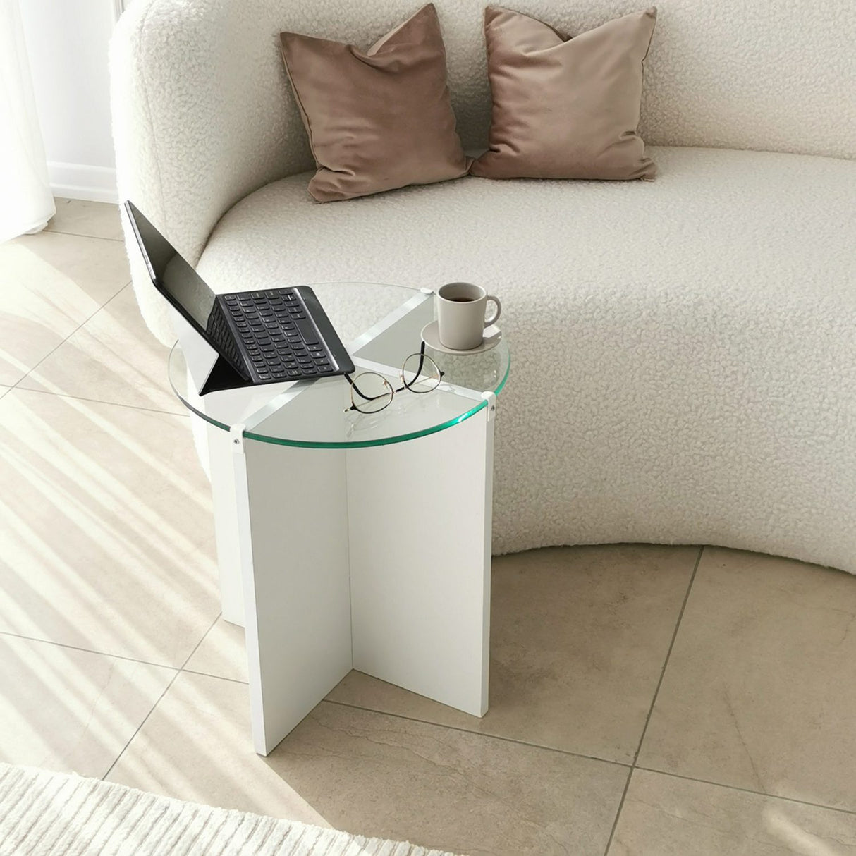 Lily (45 x 55 x 13 cm) Satsbord (2 delar) Vit