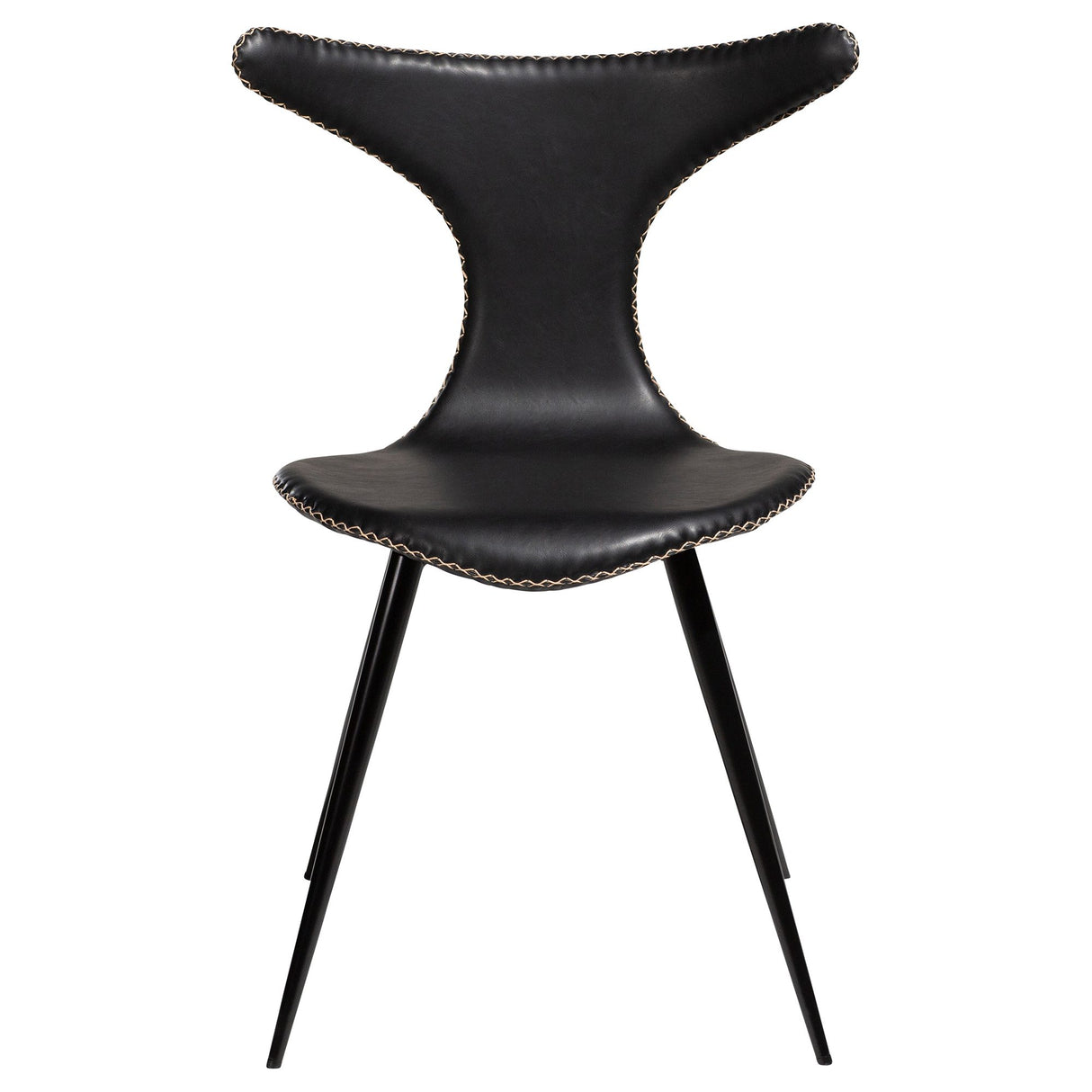 Dolphin Stol Vintage Black Art.Leather, Black