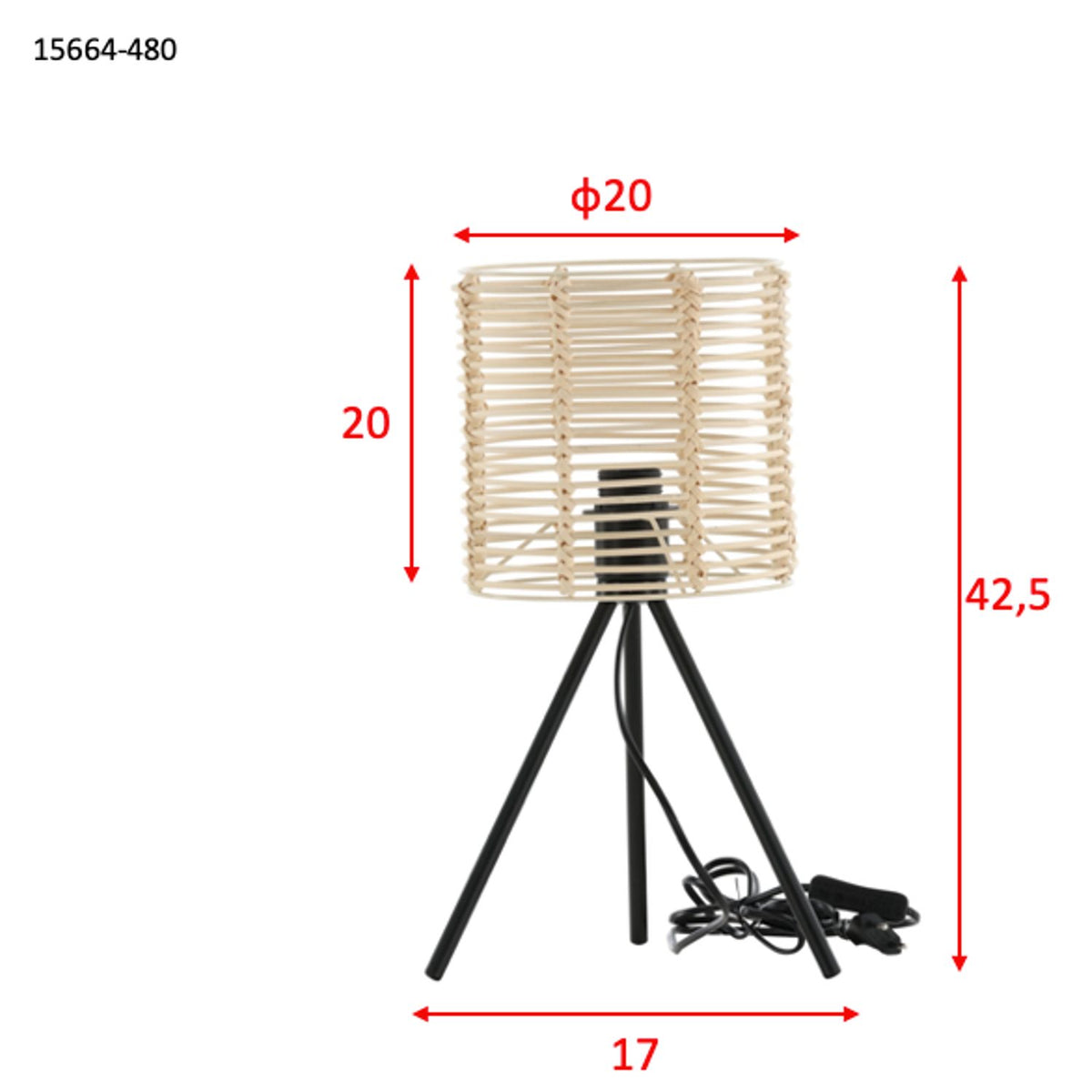 Fence Bordslampa Svart, 40