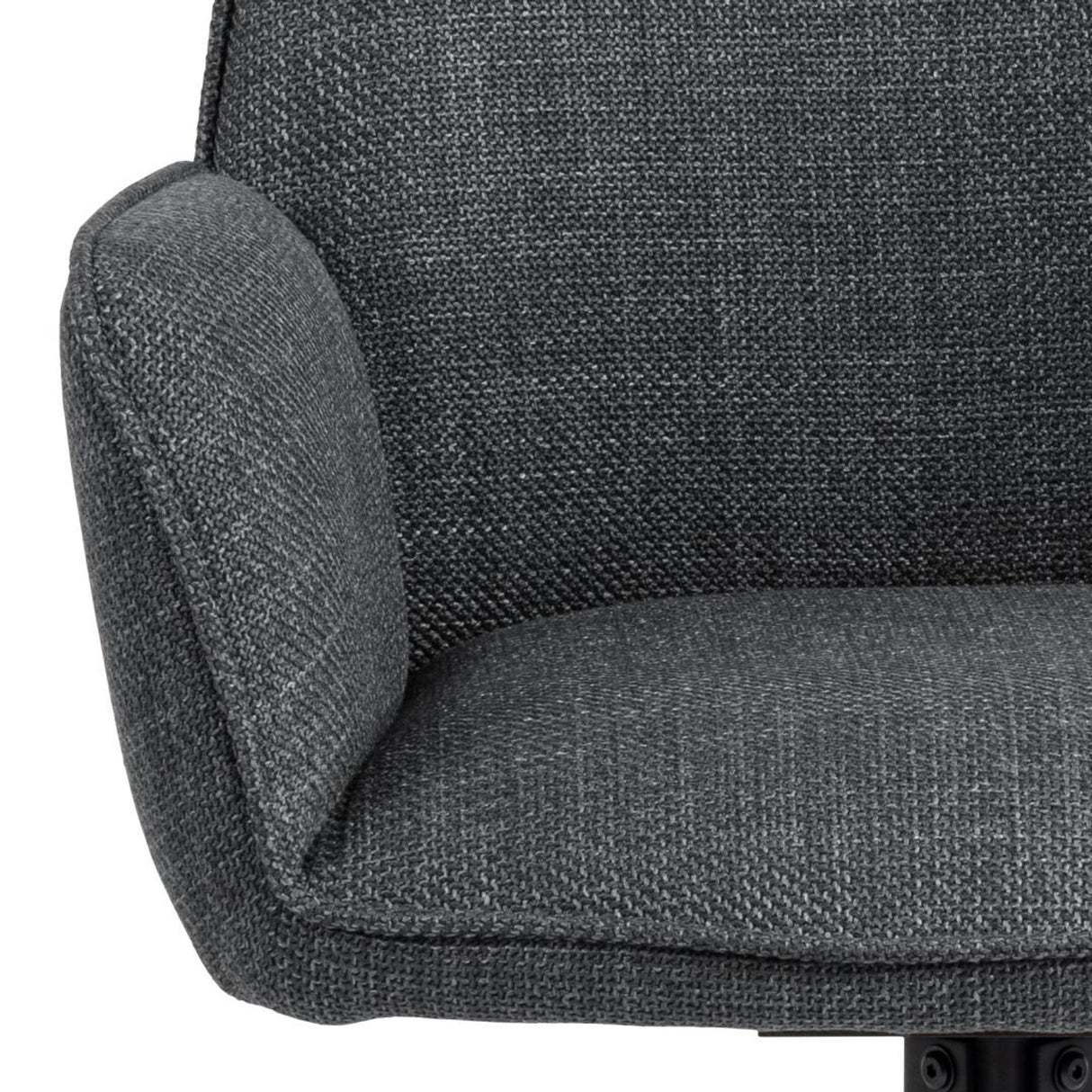 Bayonne Karmstol Basel tyg Mörkgrå