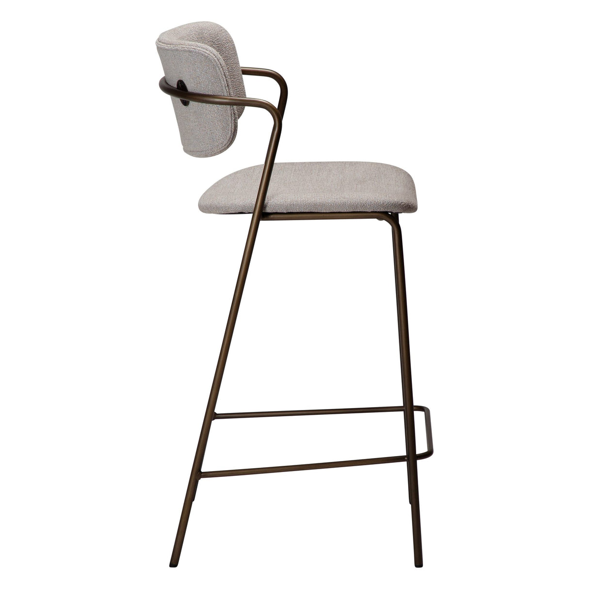 Zed Barstol Cashmere bouclé, Antique Brass