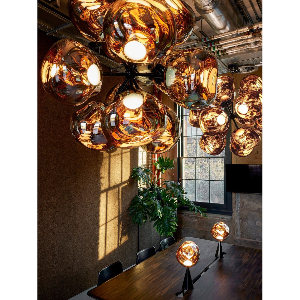 Melt Mini Rund Pendelsystem LED Copper