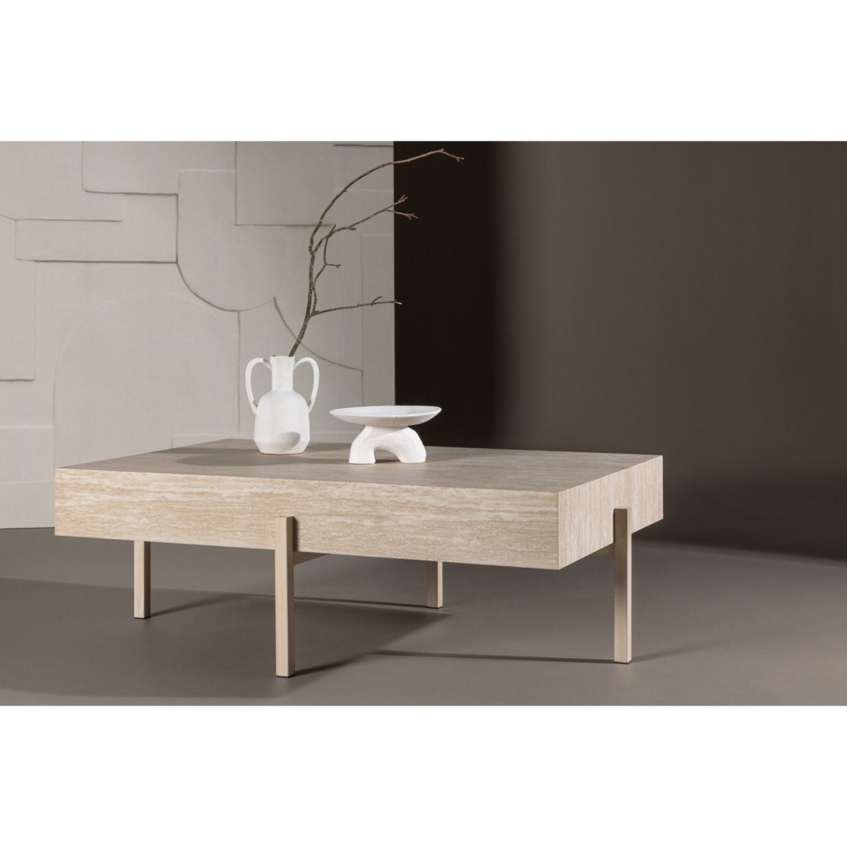 Vadholmen Soffbord Vitlaserad, 126 x 82 x 41