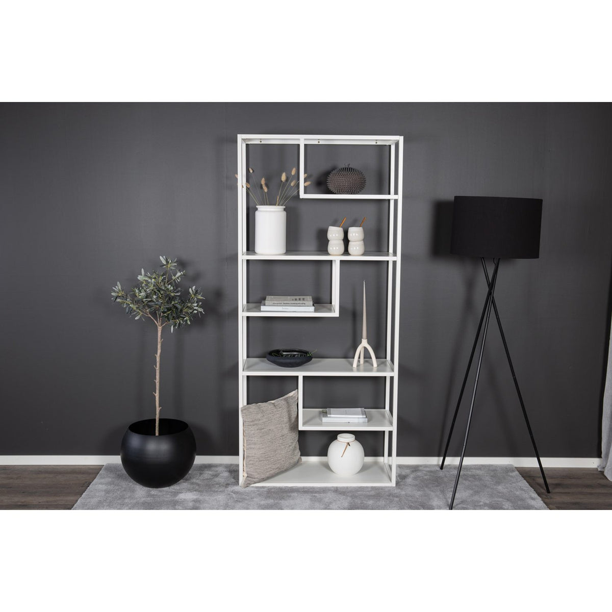 Staal Hylla Vit, 35x85x190