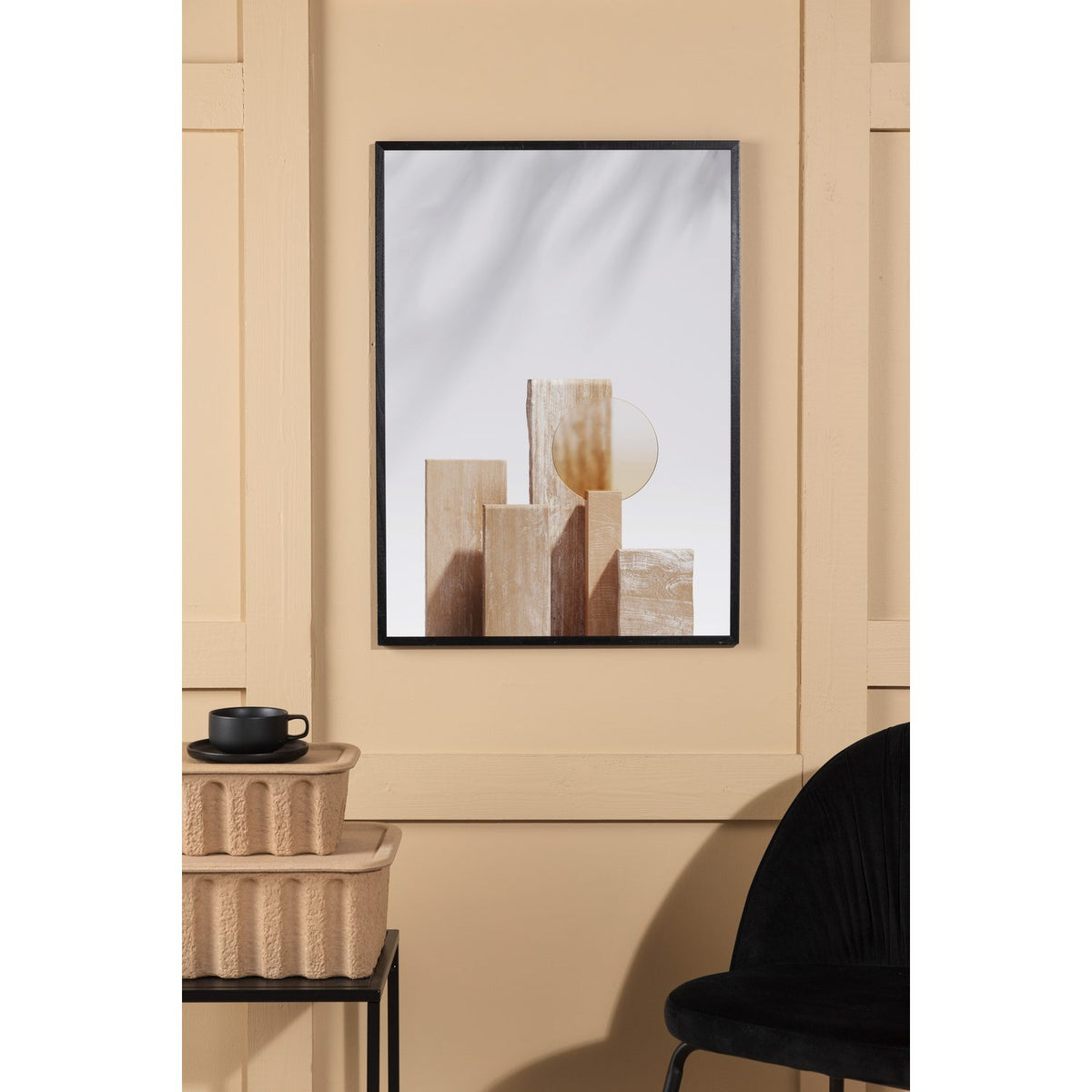 Träblock Poster Beige, 70 x 100 cm