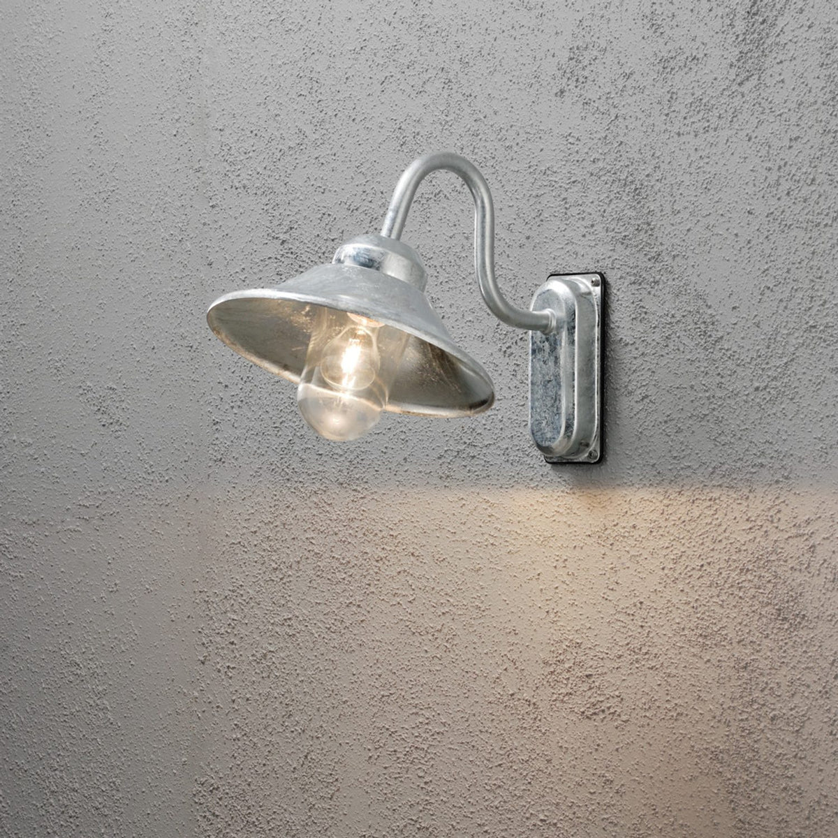 Vega E27 Ner Vägglampa Ute Galvaniserad