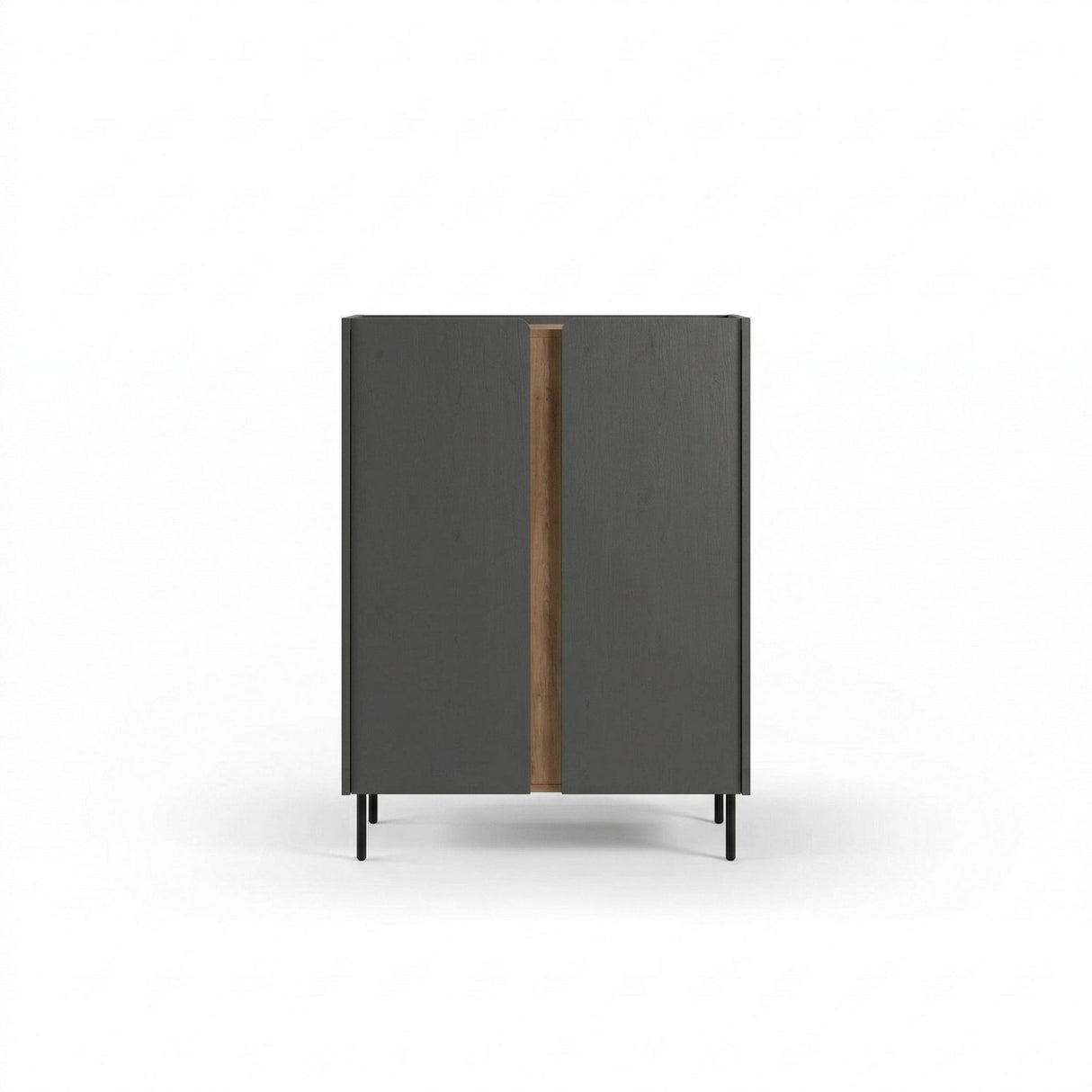 Lucile (90 x 120,4 x 40,5 cm) Sideboard Antracit naturlig ek svart