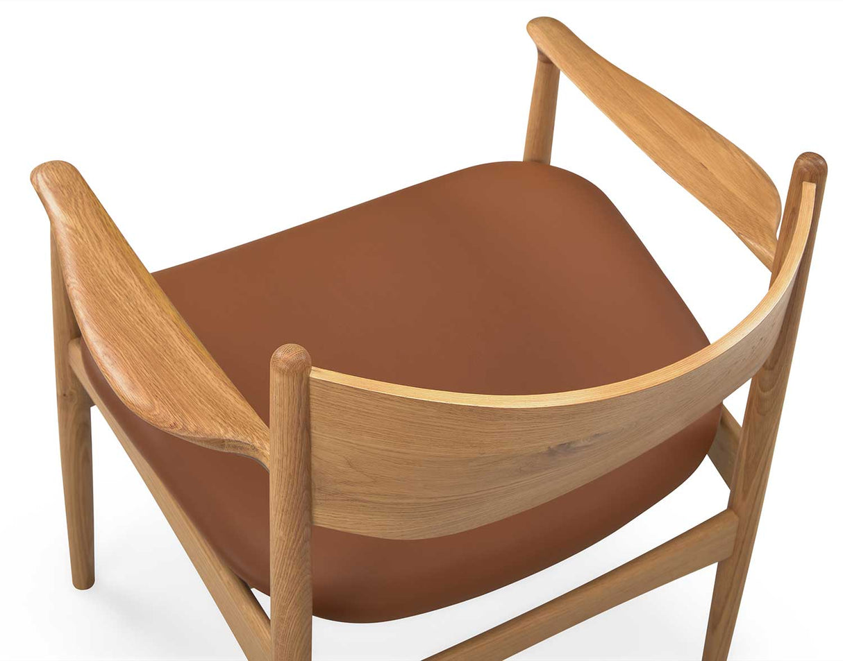 Alder Fåtölj Oljad Ek / Cognac Läder
