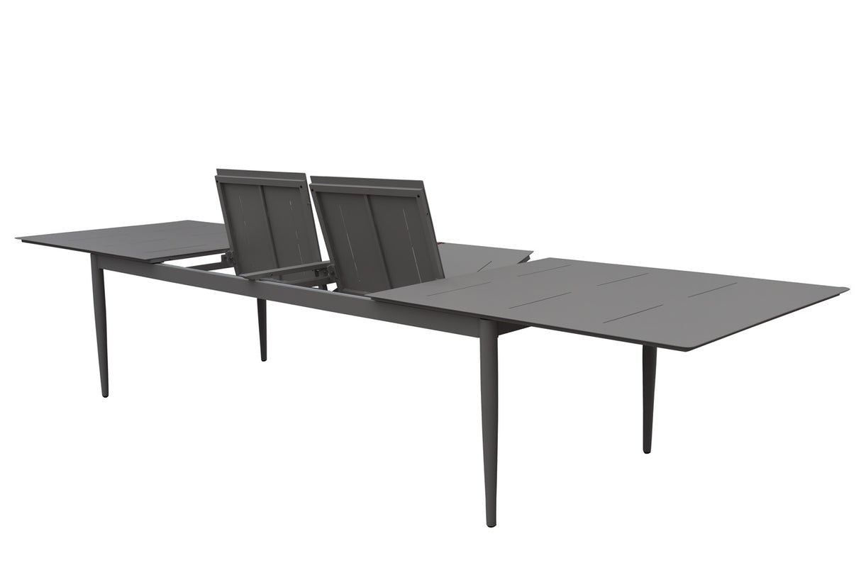 Anzio Matbord XL 110x266-396 cm Svart