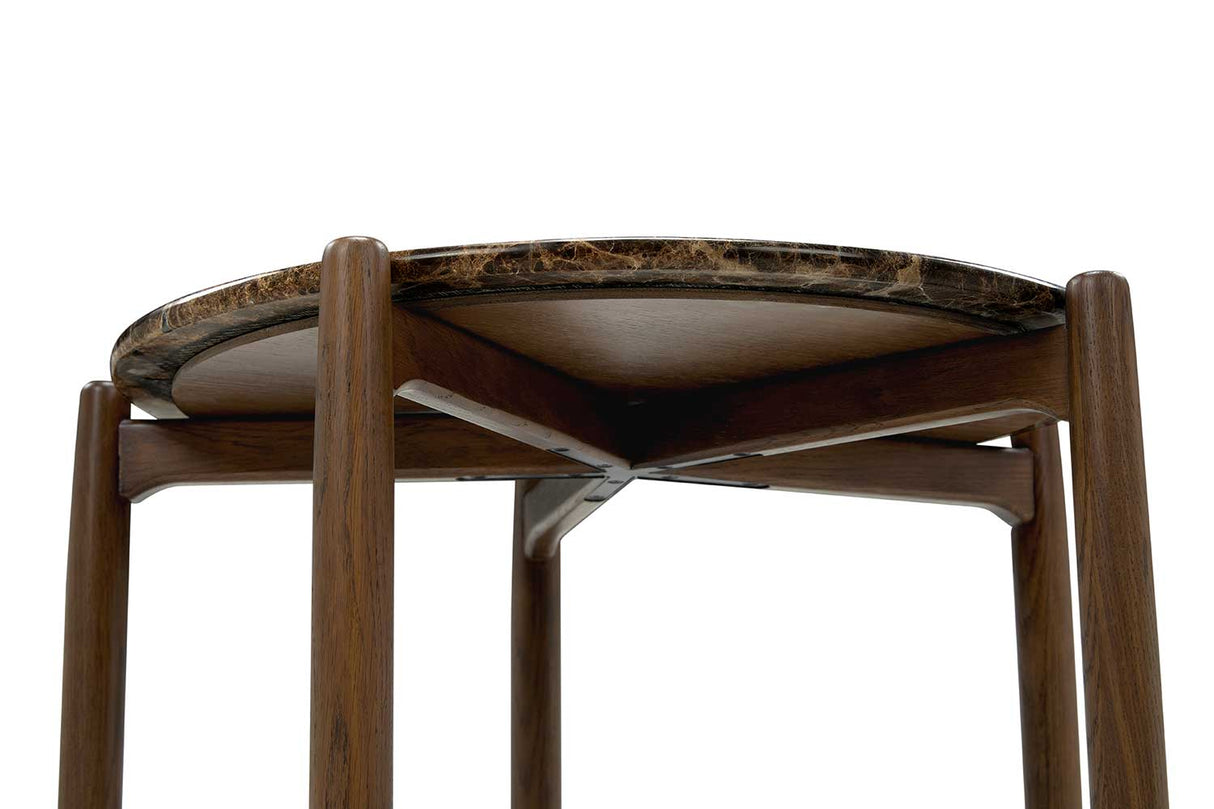 Atelier Sidobord Rökfärgad Ek / Emperador Marmor