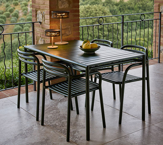 Bliss Matgrupp - Bord 130x80 cm + 4 st Stolar Dark Green