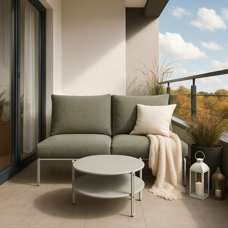 Blixt 2-sits soffa Light Grey/Verde