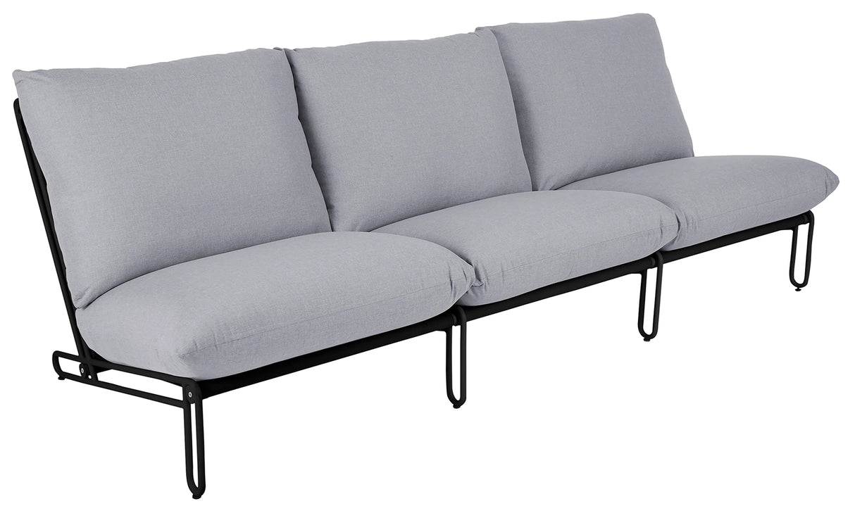 Blixt 3-sits soffa Svart/Grå